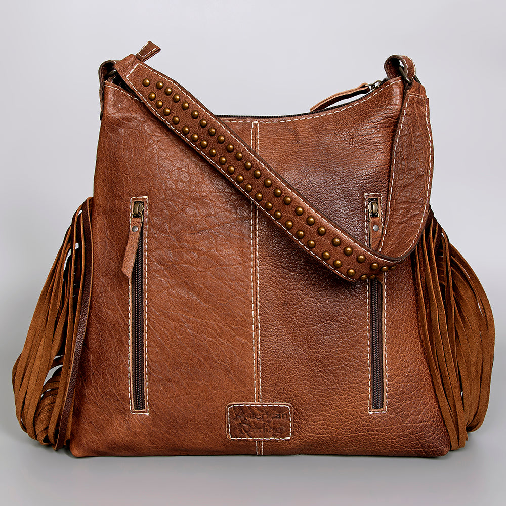 American Darling ADBG980A Hobo Hand Tooled Hair-On Genuine Leather Women Bag Western Handbag Purse
