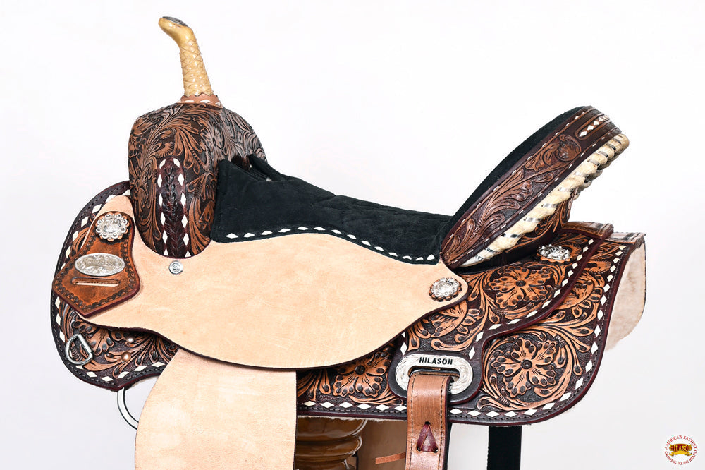 Flex Tree Western Horse Saddle American Leather Barrel Trail Hilason