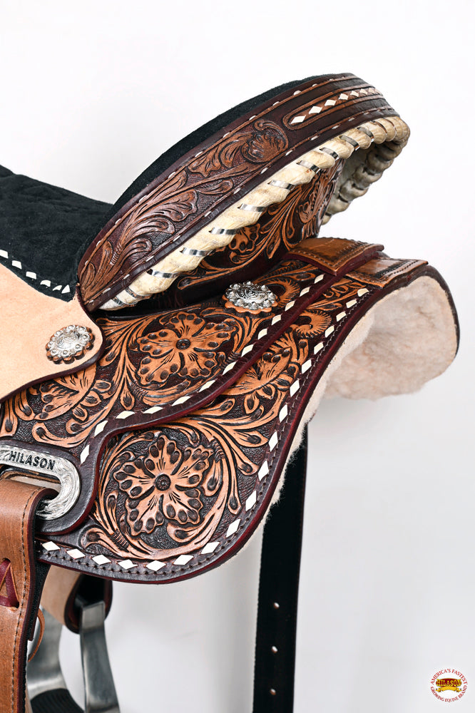 Flex Tree Western Horse Saddle American Leather Barrel Trail Hilason