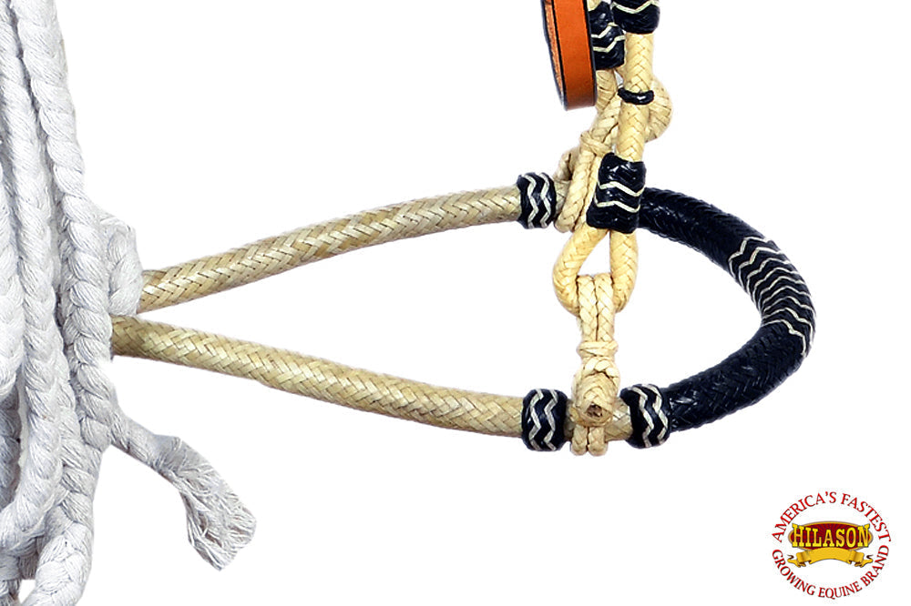 HILASON Western Horse Headstall Tack Bridle American Leather Bitless Rein