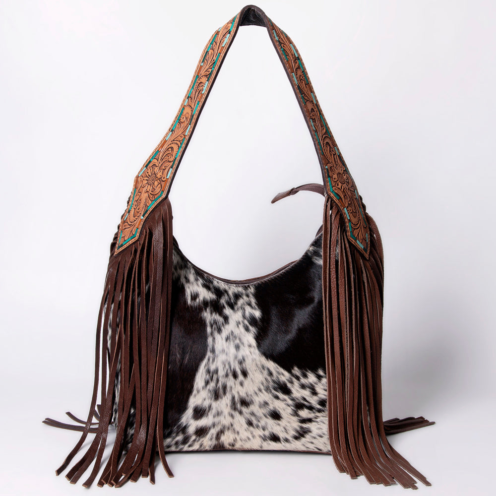 American Darling Hobo Hand Tooled Hair-On Genuine Leather Women Bag Western Handbag Purse