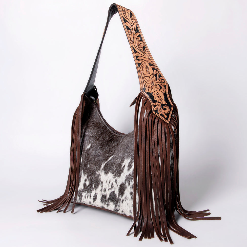 American Darling Hobo Hand Tooled Hair-On Genuine Leather Women Bag Western Handbag Purse