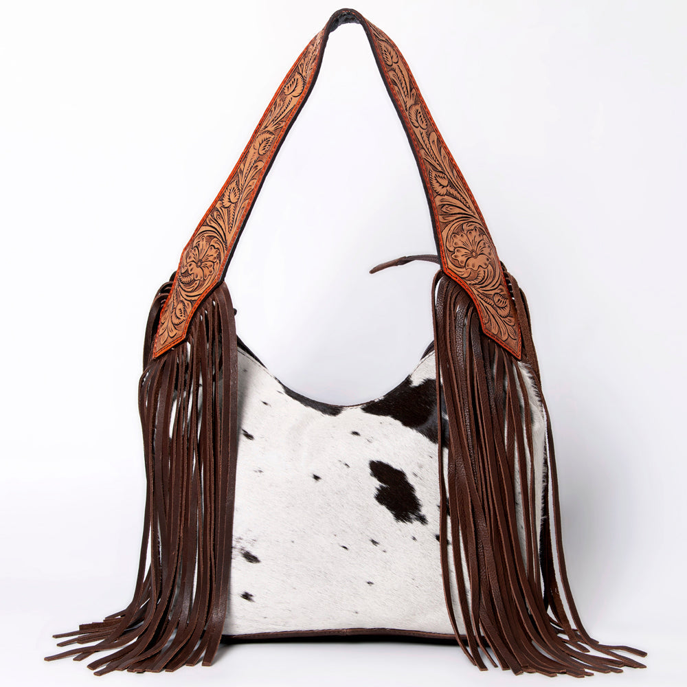 American Darling Hobo Hand Tooled Hair-On Genuine Leather Women Bag Western Handbag Purse