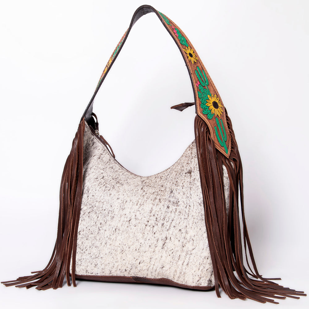 American Darling Hobo Hand Tooled Hair-On Genuine Leather Women Bag Western Handbag Purse
