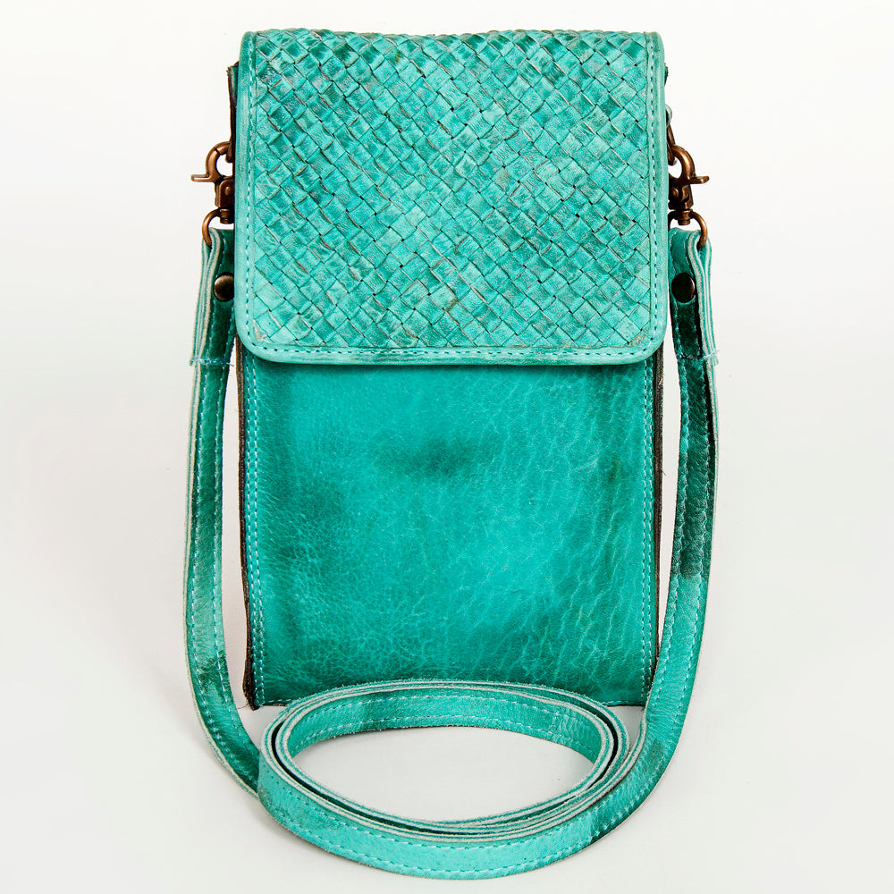 Never Mind Nmbgm134E Cell Phone Holder Vintage Handmade Genuine Cowhide Leather Women Bag Western Handbag Purse