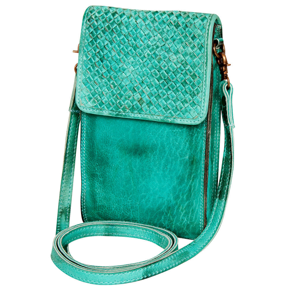 Never Mind Nmbgm134E Cell Phone Holder Vintage Handmade Genuine Cowhide Leather Women Bag Western Handbag Purse