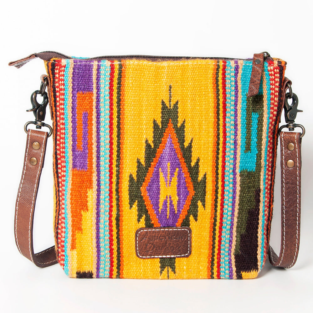American Darling ADBG1006A Large Crossbody Saddle Blanket Genuine Leather women bag western handbag purse