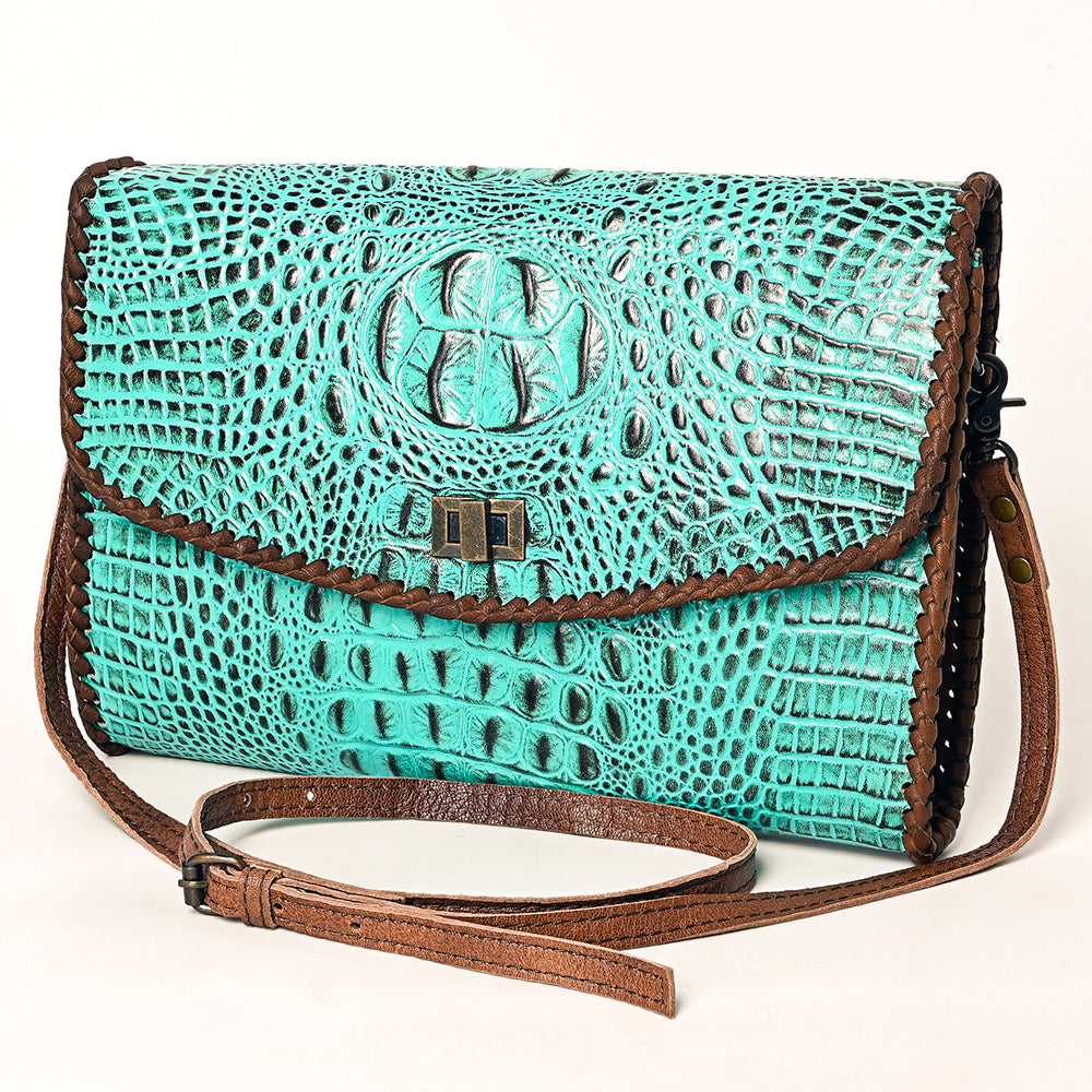 ADBG1023A American Darling Coin Purse Crocodile embossed Genuine Leather women bag western handbag purse