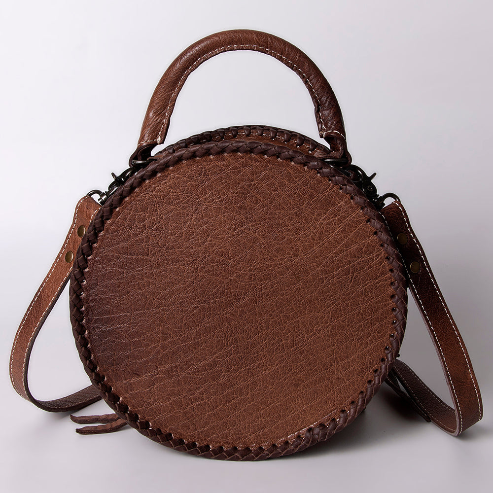 American Darling ADBG1025 Canteen Hand Tooled Genuine Leather women bag western handbag purse