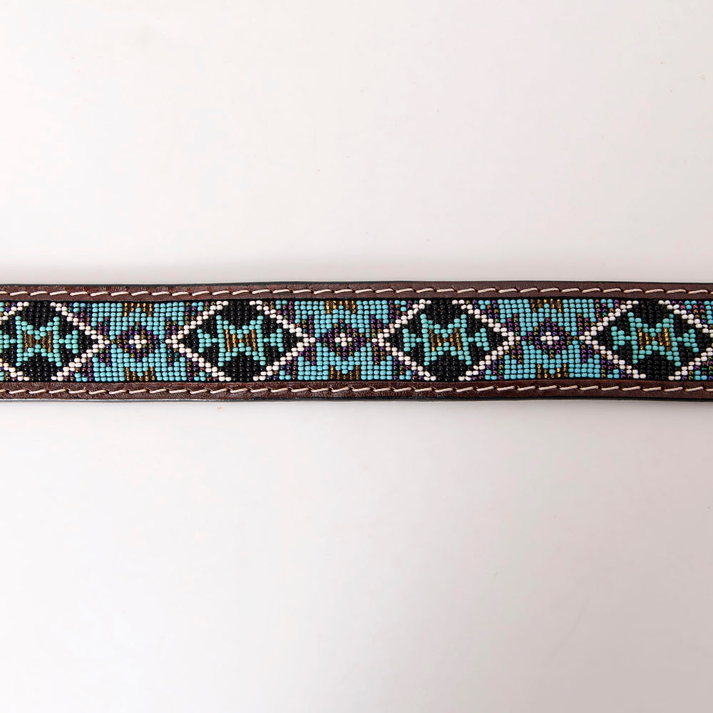 HILASON Western Genuine Leather Belt for Men Women Cowboy Cowgirl Handmade Unisex Full Grain Heavy Duty Tooled Beaded Belt