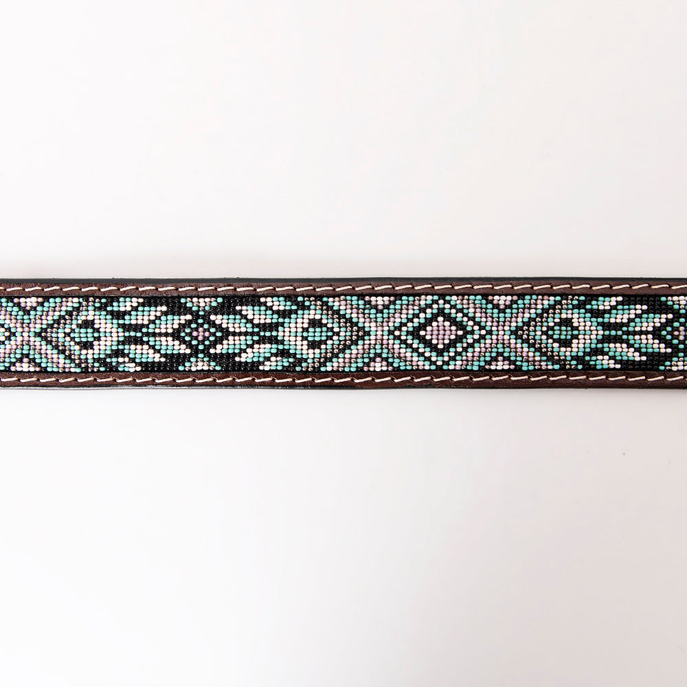 HILASON Western Genuine Leather Belt for Men Women Cowboy Cowgirl Handmade Unisex Full Grain Heavy Duty Tooled Beaded Belt