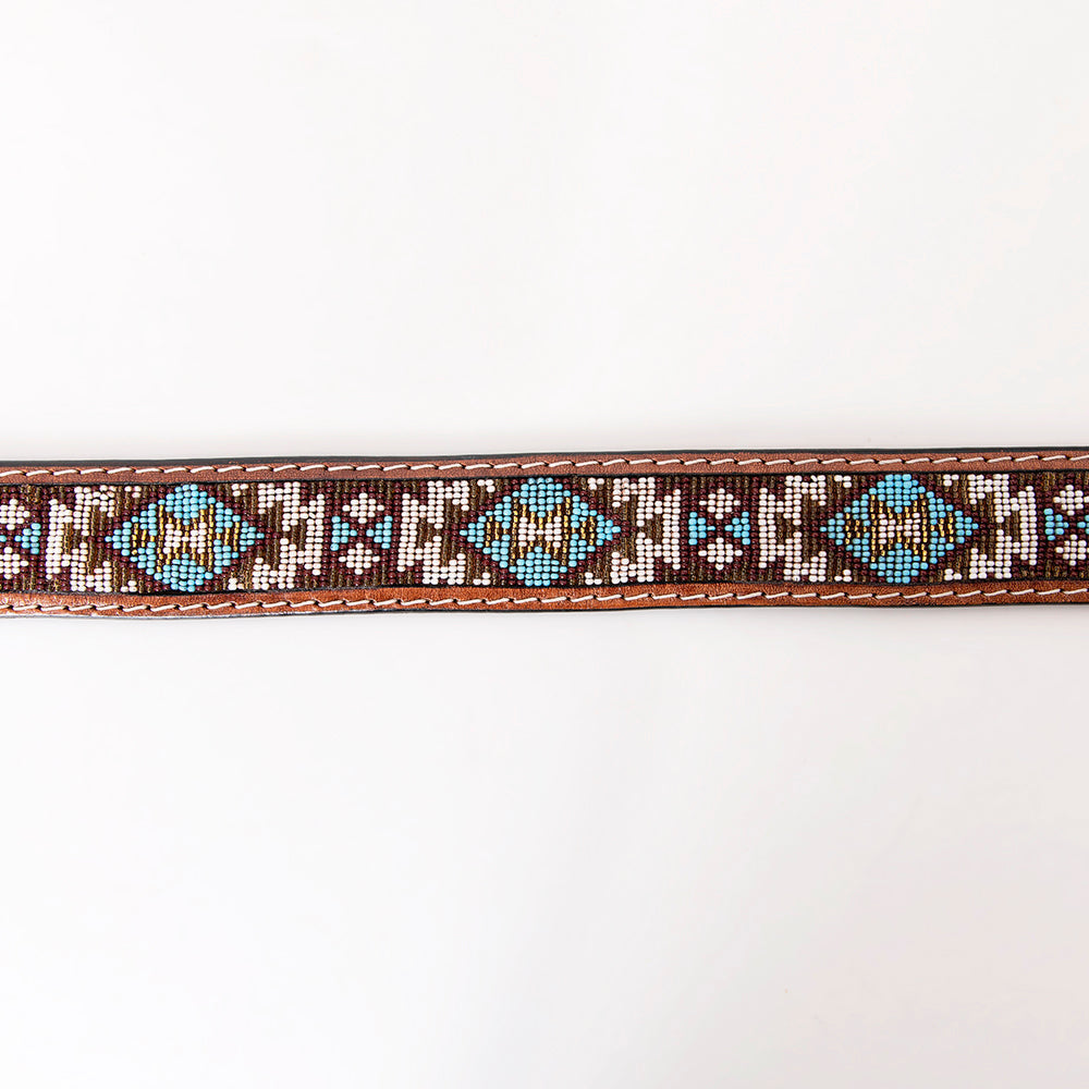 HILASON Western Genuine Leather Belt for Men Women Cowboy Cowgirl Handmade Unisex Full Grain Heavy Duty Tooled Beaded Belt