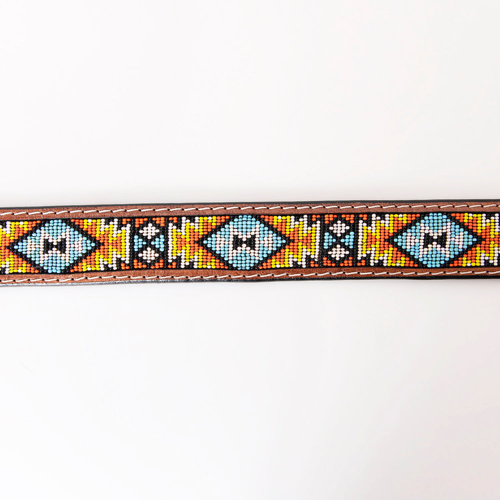HILASON Western Genuine Leather Belt for Men Women Cowboy Cowgirl Handmade Unisex Full Grain Heavy Duty Tooled Beaded Belt