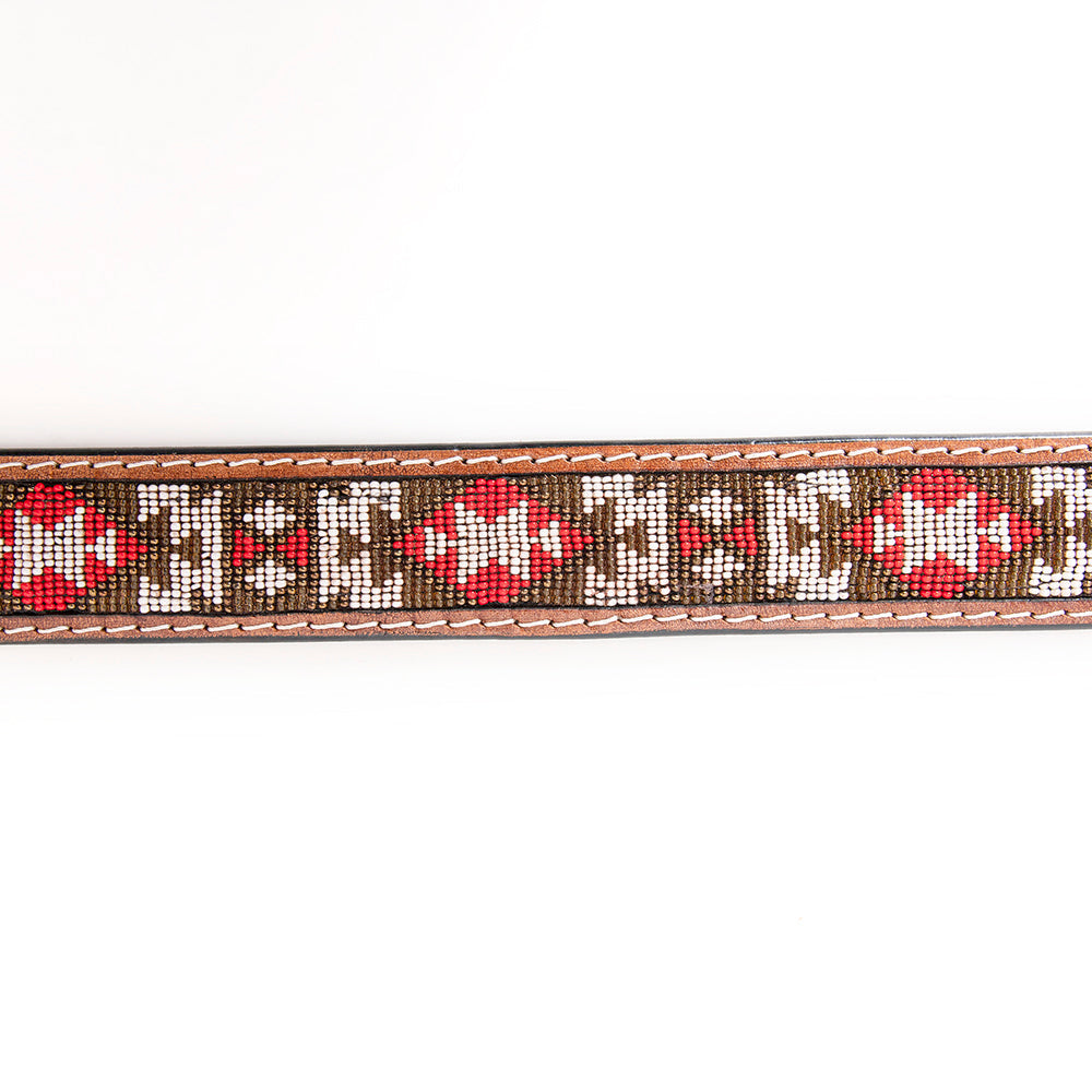 HILASON Western Genuine Leather Belt for Men Women Cowboy Cowgirl Handmade Unisex Full Grain Heavy Duty Tooled Beaded Belt