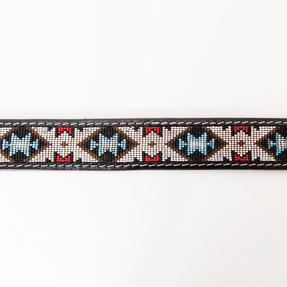 HILASON Western Genuine Leather Belt for Men Women Cowboy Cowgirl Handmade Unisex Full Grain Heavy Duty Tooled Beaded Belt