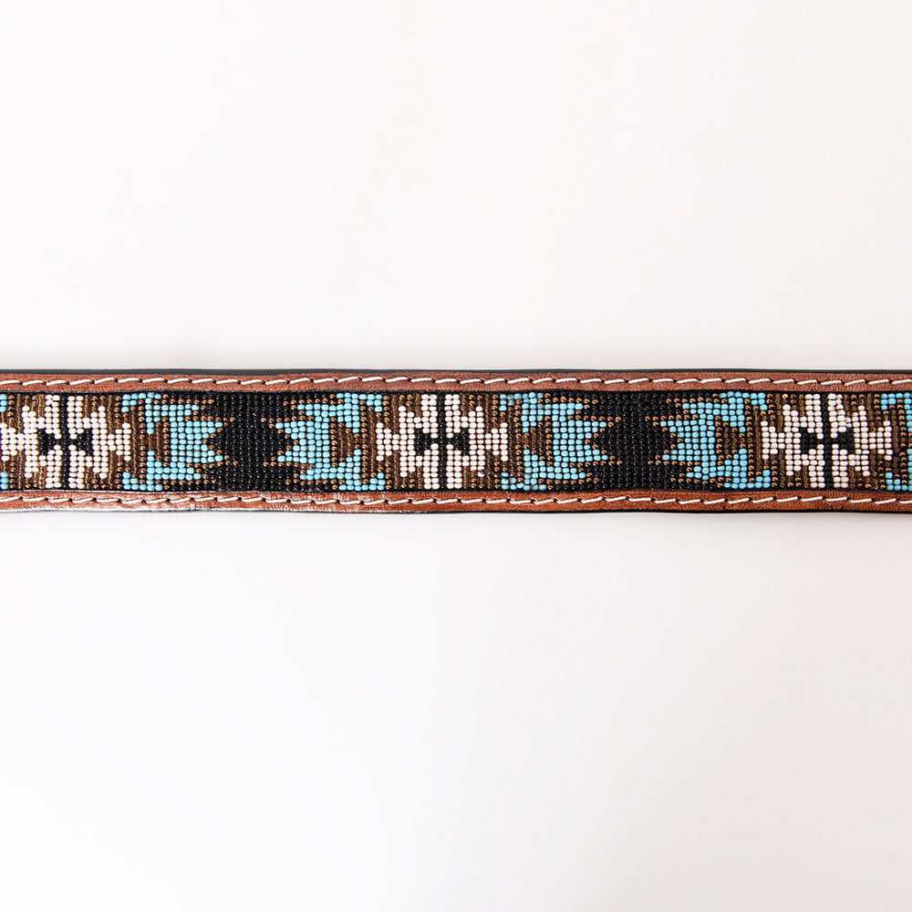 HILASON Western Genuine Leather Belt for Men Women Cowboy Cowgirl Handmade Unisex Full Grain Heavy Duty Tooled Beaded Belt