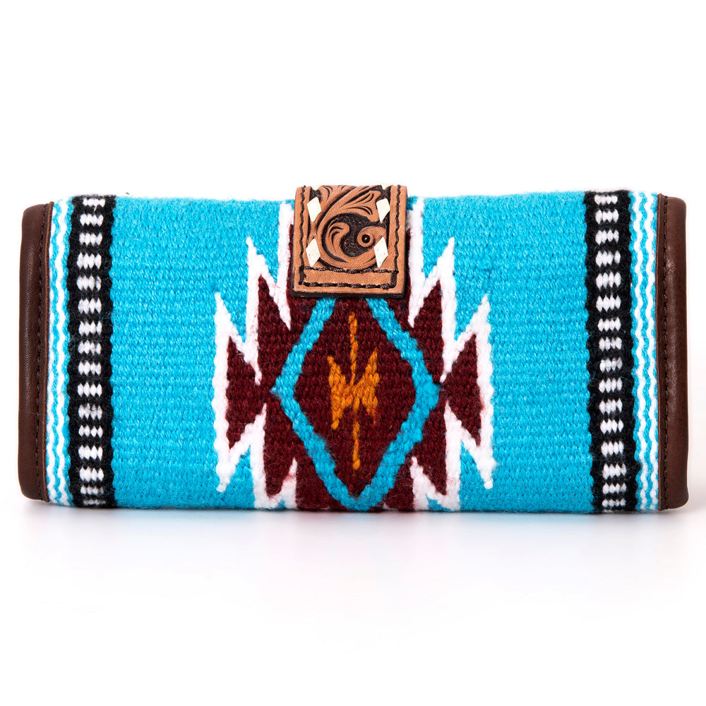 American Darling Jewelry Case Hand Tooled Saddle Blanket Genuine Leather Women Bag Western Handbag Purse