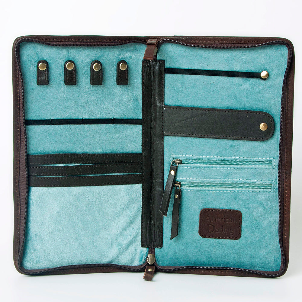 American Darling Hand Tooled Hair On Genuine Leather Women Bag Western Handbag Purse