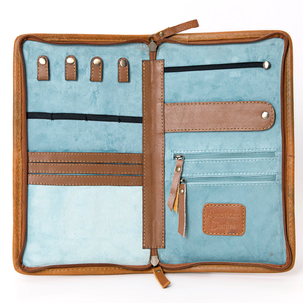 American Darling Hand Tooled Hair On Genuine Leather Women Bag Western Handbag Purse