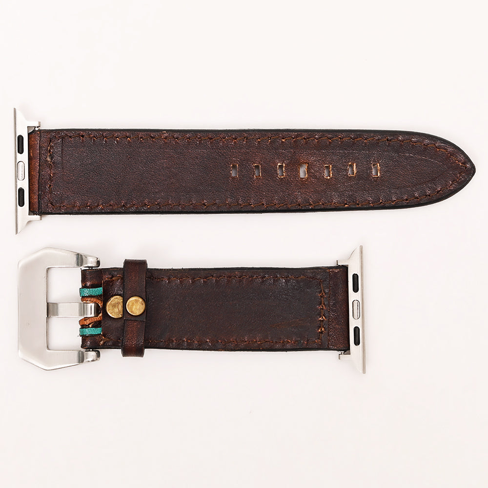 American Darling Beautifully Hand Tooled Genuine American Leather I watch Strap Men and Women Unisex