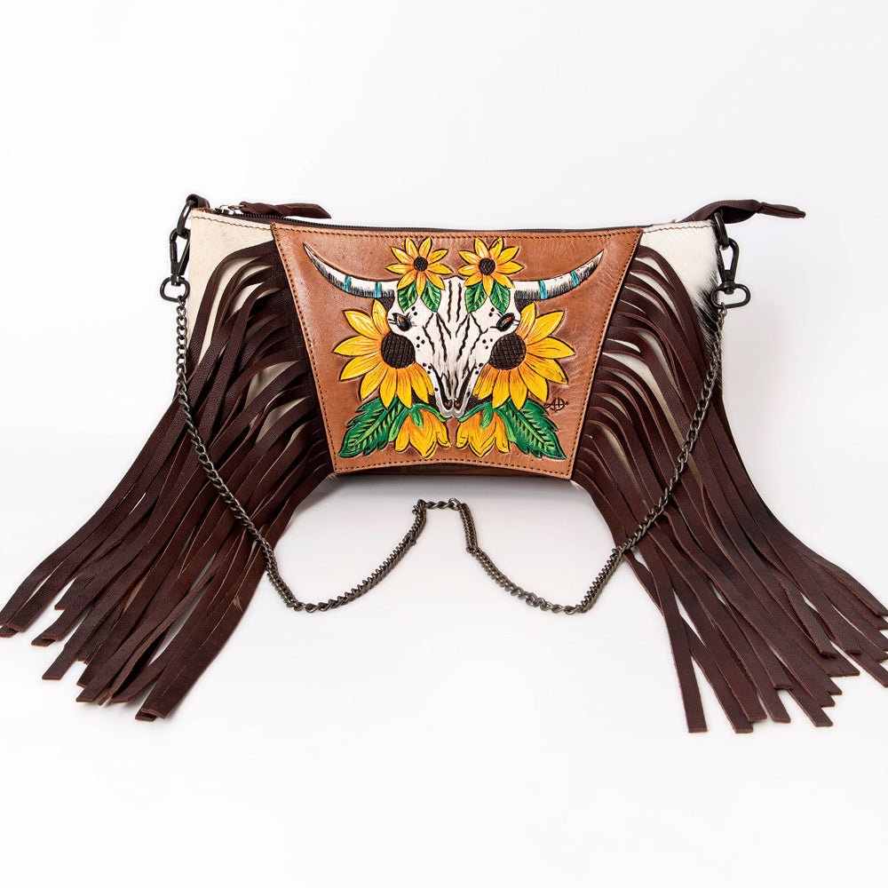 American Darling Cross Body I Hand Tooled Hair-On Genuine Leather Women Bag Western Handbag Purse