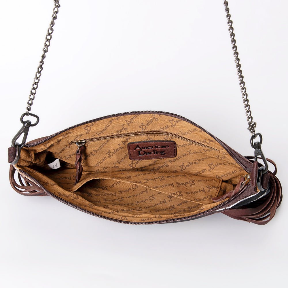 American Darling Cross Body I Hand Tooled Hair-On Genuine Leather Women Bag Western Handbag Purse