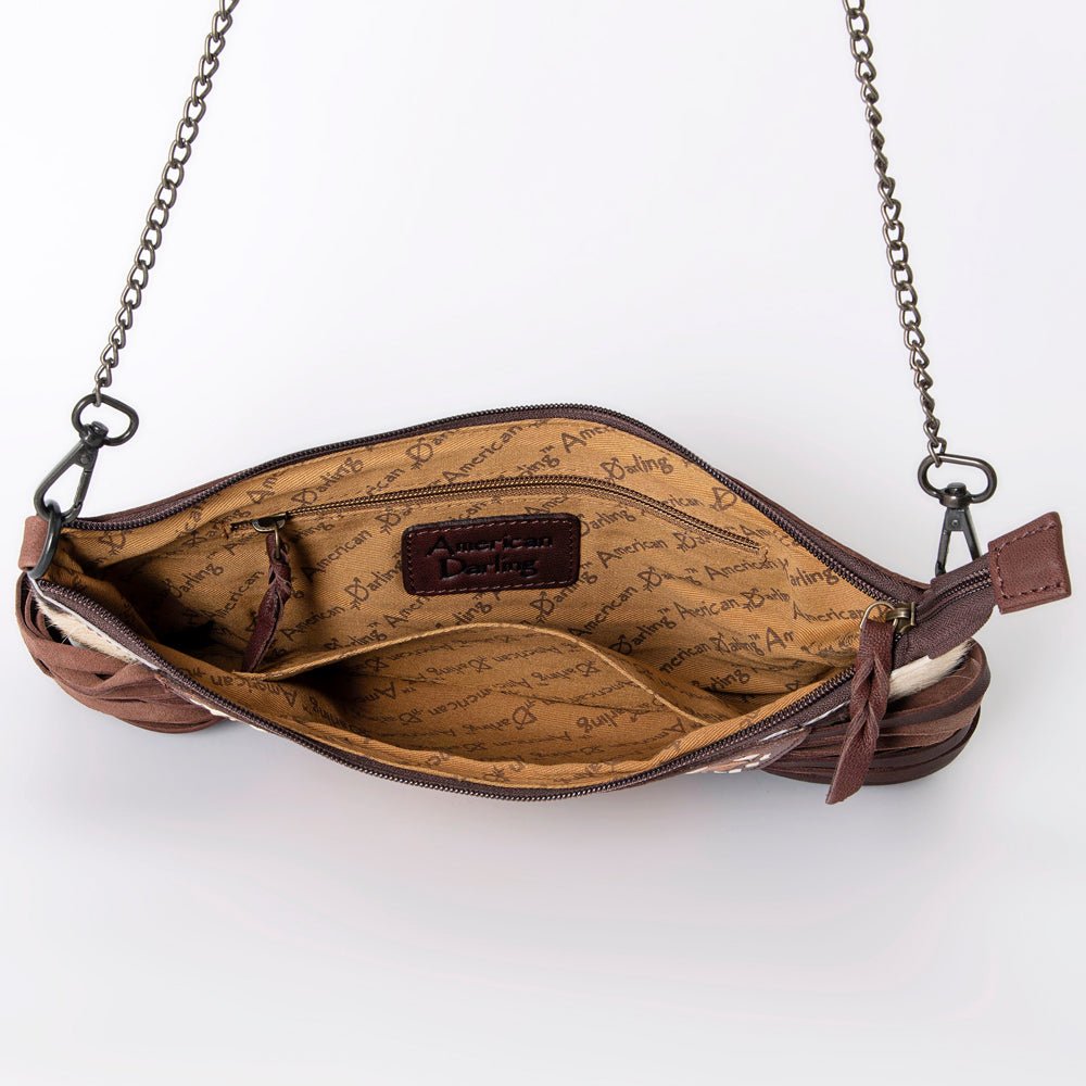 American Darling Cross Body I Hand Tooled Hair-On Genuine Leather Women Bag Western Handbag Purse