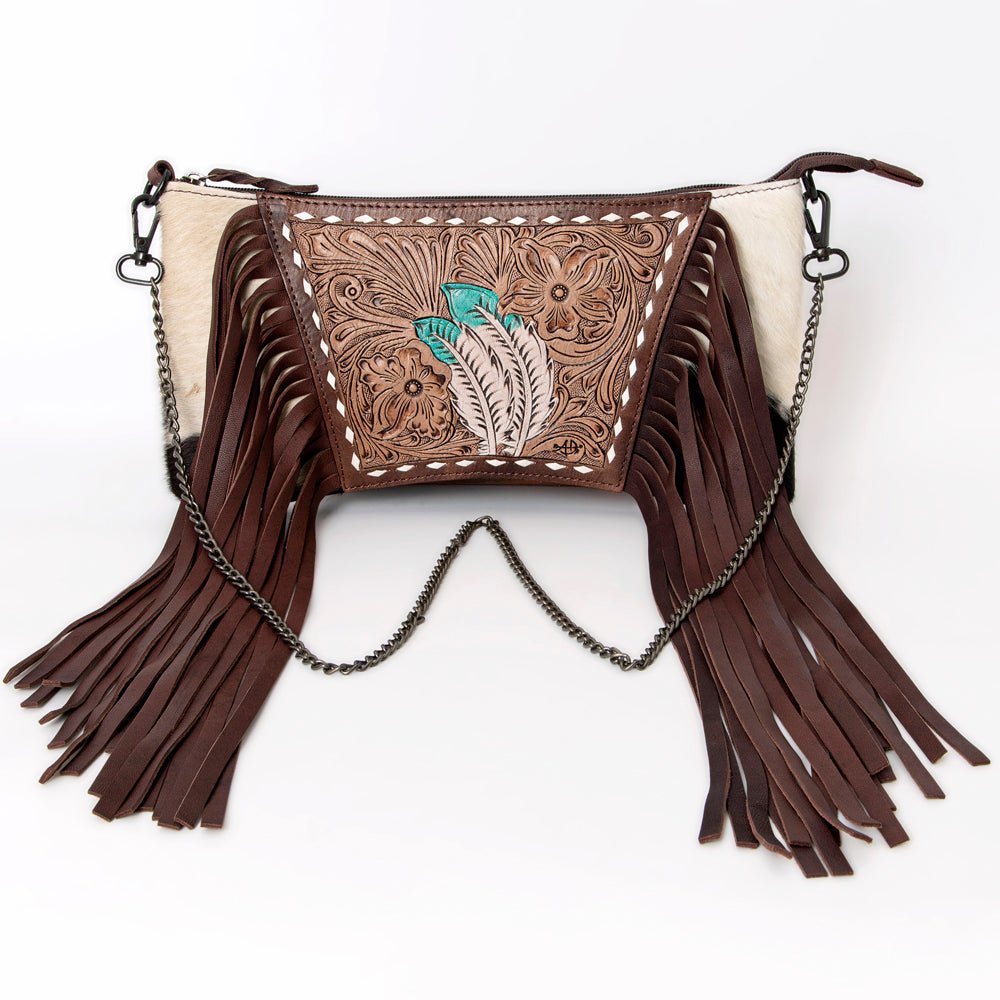 American Darling Cross Body I Hand Tooled Hair-On Genuine Leather Women Bag Western Handbag Purse