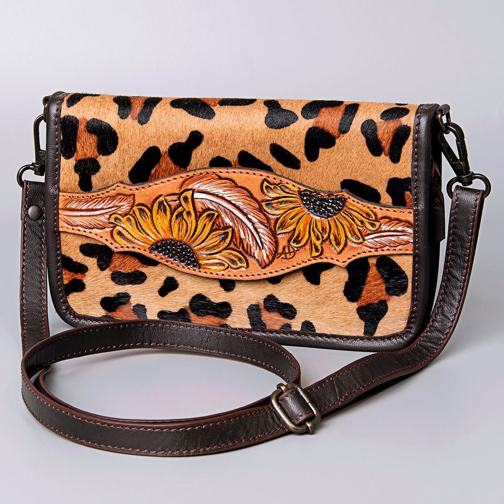 American Darling Cross Body I Hand Tooled Hair-On Genuine Leather Women Bag Western Handbag Purse