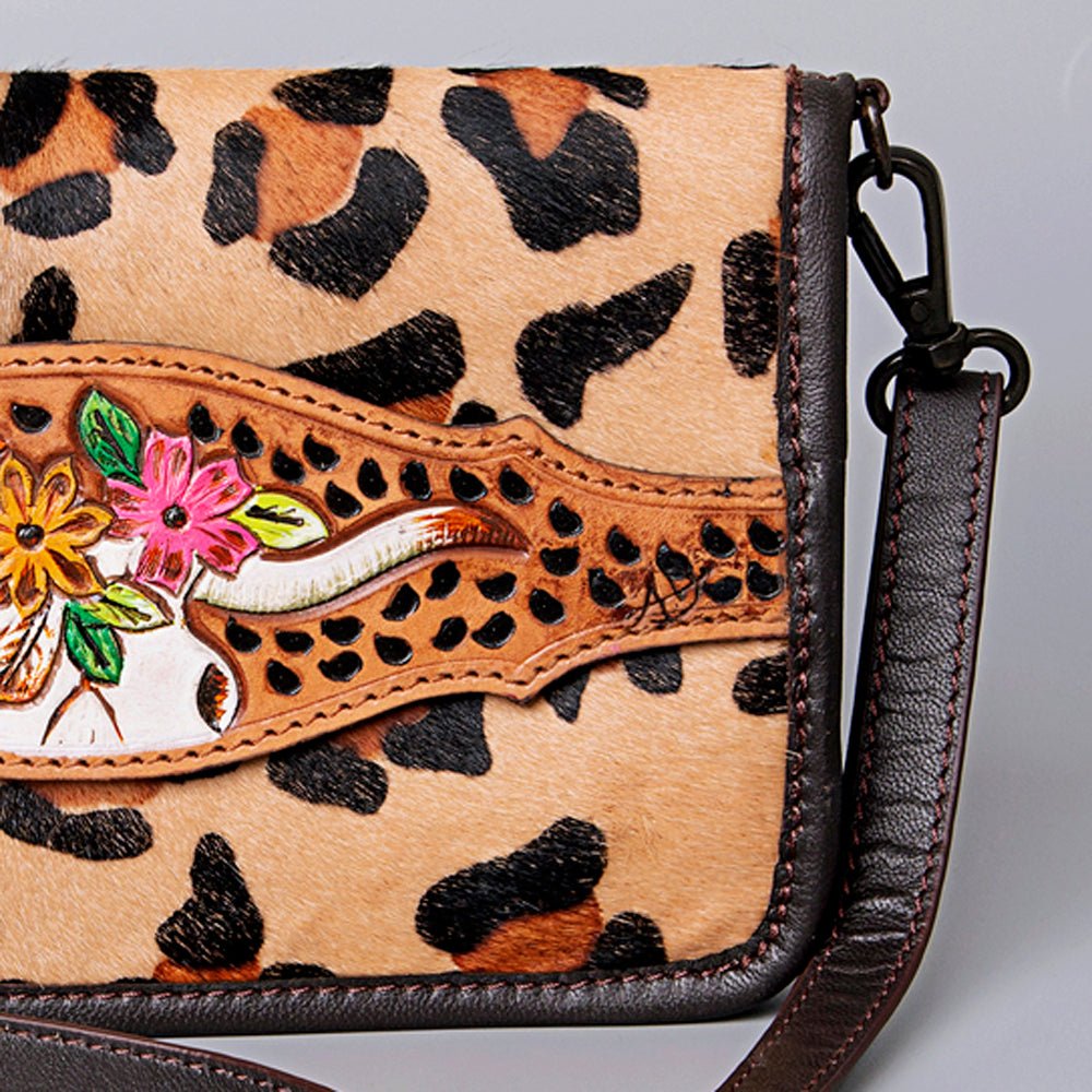 American Darling Cross Body I Hand Tooled Hair-On Genuine Leather Women Bag Western Handbag Purse