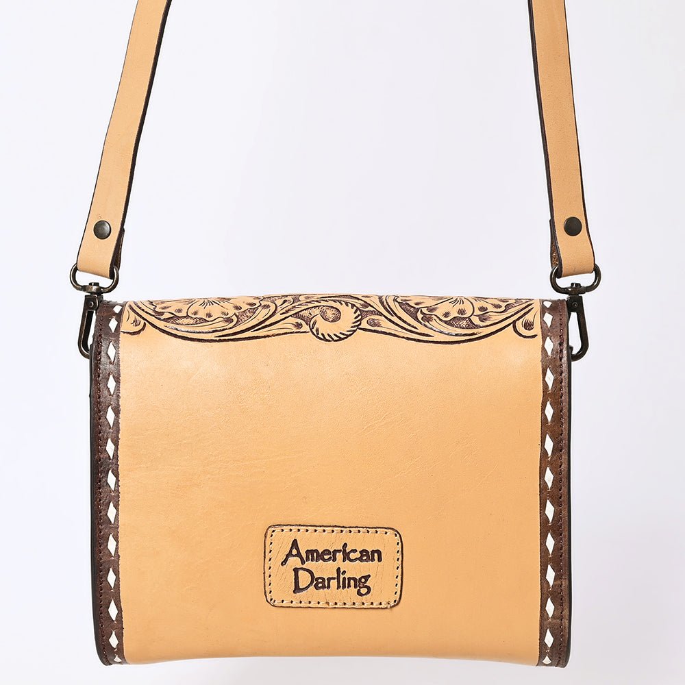 American Darling Hand Tooled Genuine Leather Women Bag Western Handbag Purse