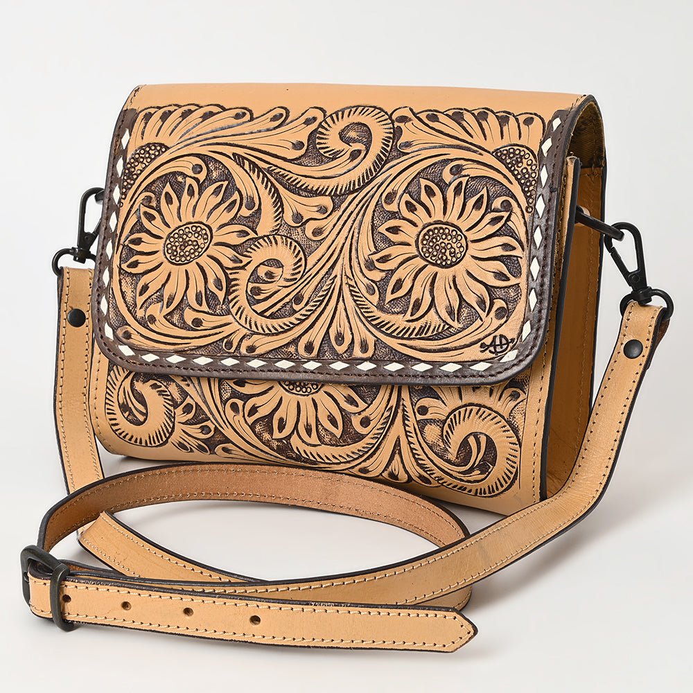 American Darling Hand Tooled Genuine Leather Women Bag Western Handbag Purse