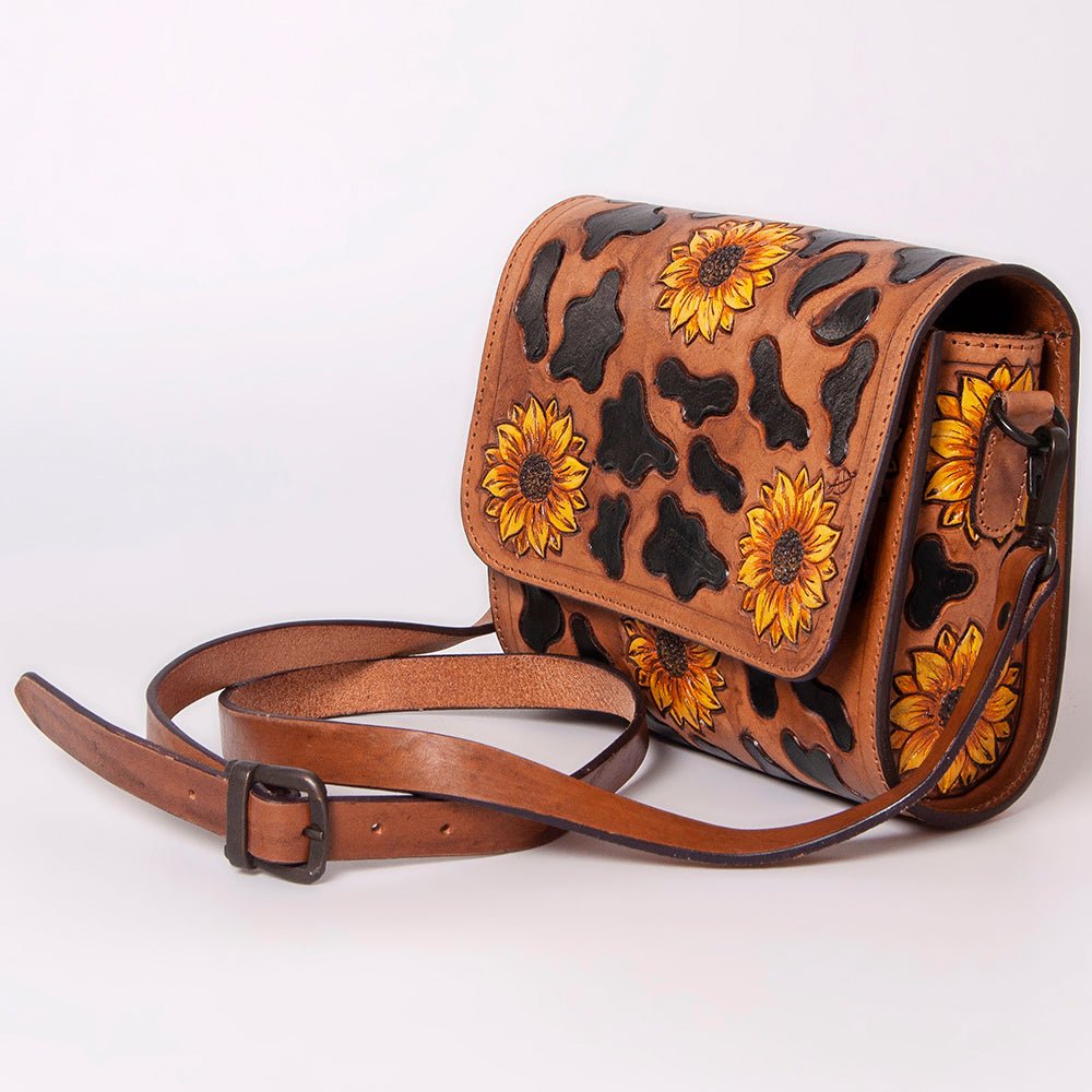 American Darling Hand Tooled Genuine Leather Women Bag Western Handbag Purse