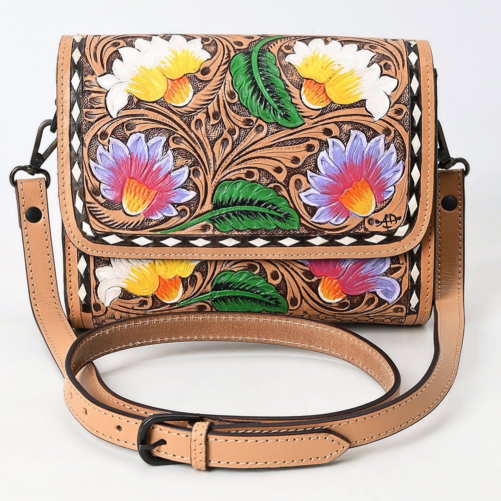 American Darling Hand Tooled Genuine Leather Women Bag Western Handbag Purse