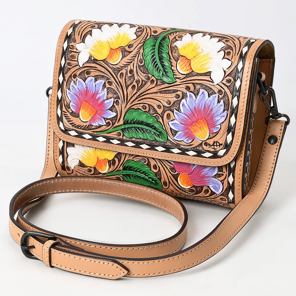 American Darling Hand Tooled Genuine Leather Women Bag Western Handbag Purse