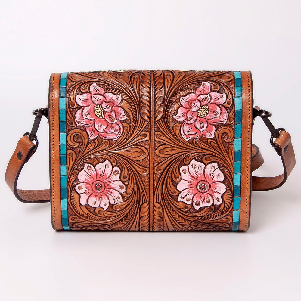 American Darling Hand Tooled Genuine Leather Women Bag Western Handbag Purse