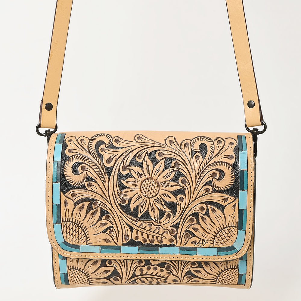 American Darling Hand Tooled Genuine Leather Women Bag Western Handbag Purse