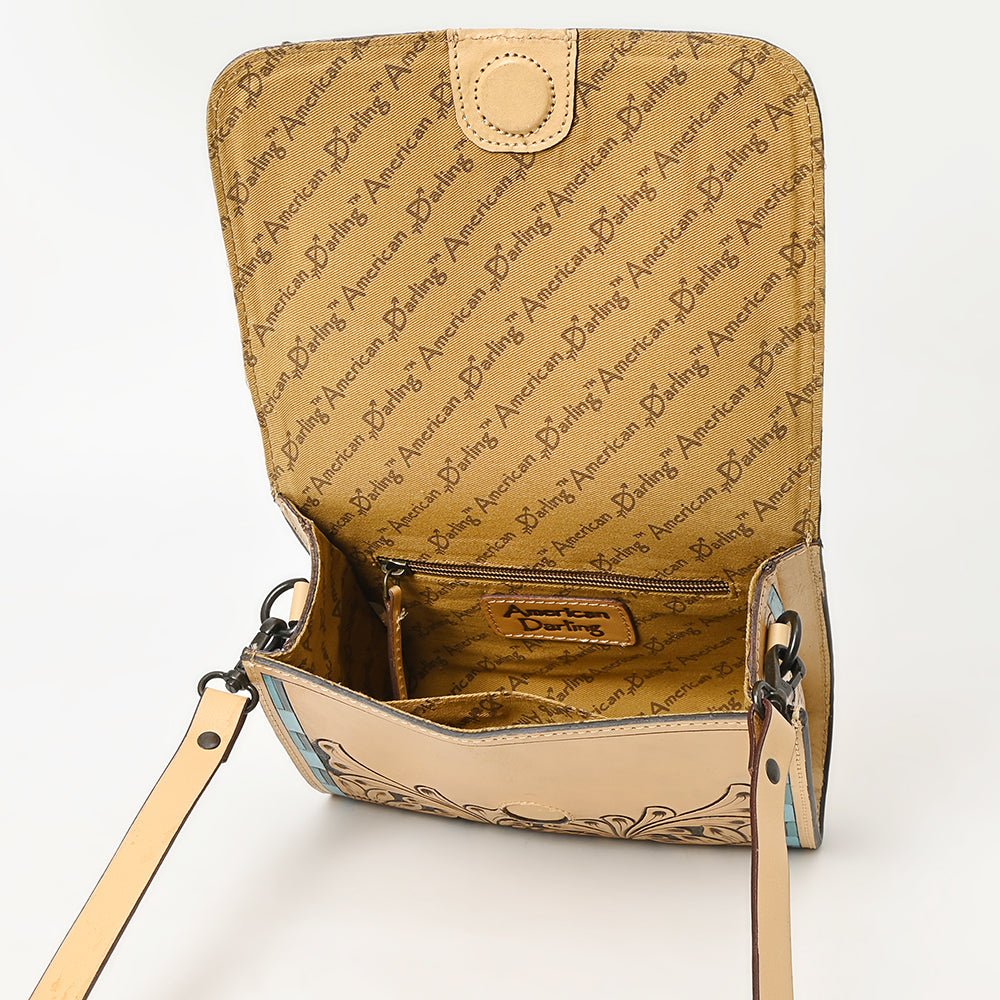 American Darling Hand Tooled Genuine Leather Women Bag Western Handbag Purse