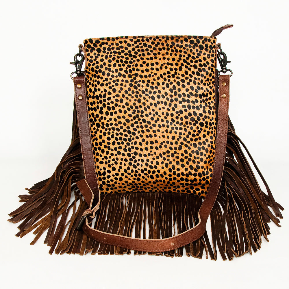 American Darling ADBGS192BR Messenger Hair-On Genuine Leather Women Bag Western Handbag Purse