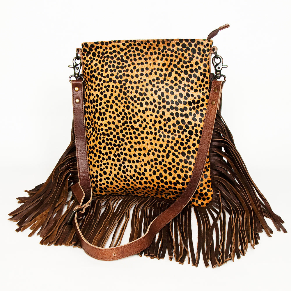 American Darling ADBGS192BR Messenger Hair-On Genuine Leather Women Bag Western Handbag Purse