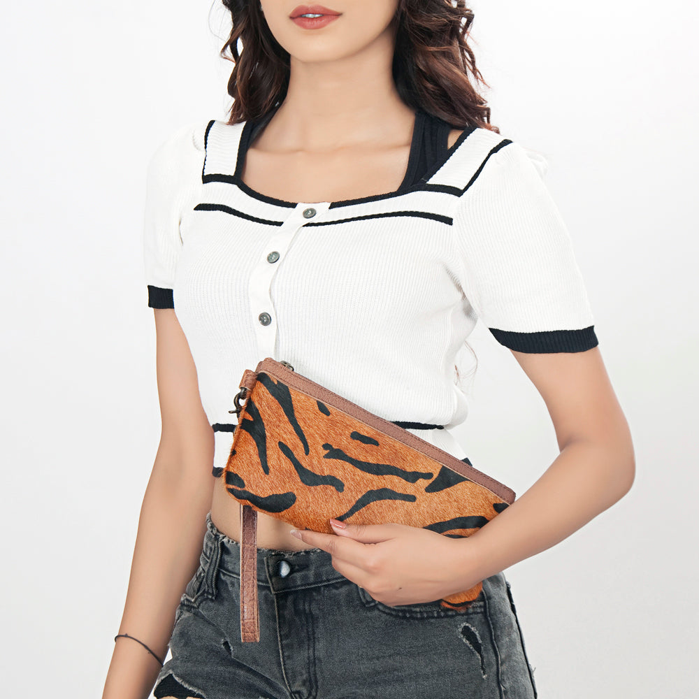 American Darling Wristlet Hair on Genuine Leather Western Women Bag | Handbag Purse | Women Wristlet | Wristlet Wristlet | Travel Wristlet | Leather Wristlet | Clutch Wristlet