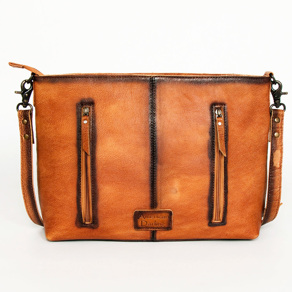 American Darling ADBG1035B Cross Body Hair-On Genuine Leather women bag western handbag purse