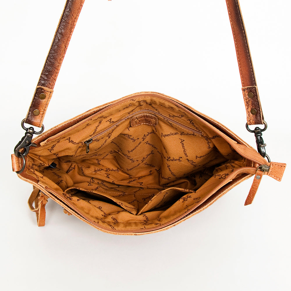 American Darling ADBG1035B Cross Body Hair-On Genuine Leather women bag western handbag purse