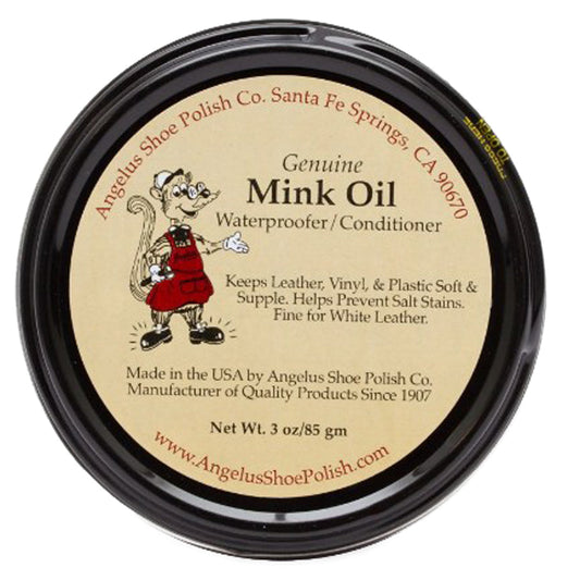 3 Oz Angelus Genuine Mink Oil Waterproofer & Conditioner Paste