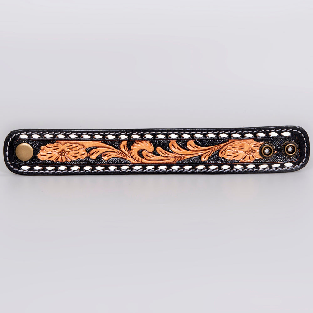 American Darling ADBRF202 Hand tooled carved Genuine Leather Bracelet women