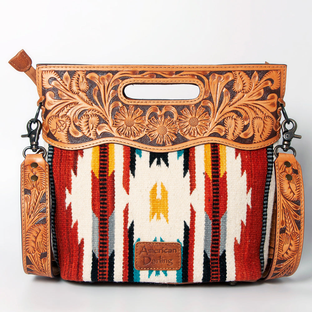 American Darling Clutch Hand Tooled Hair on Genuine Leather Western Women Bag Handbag Purse | Purses for Cute