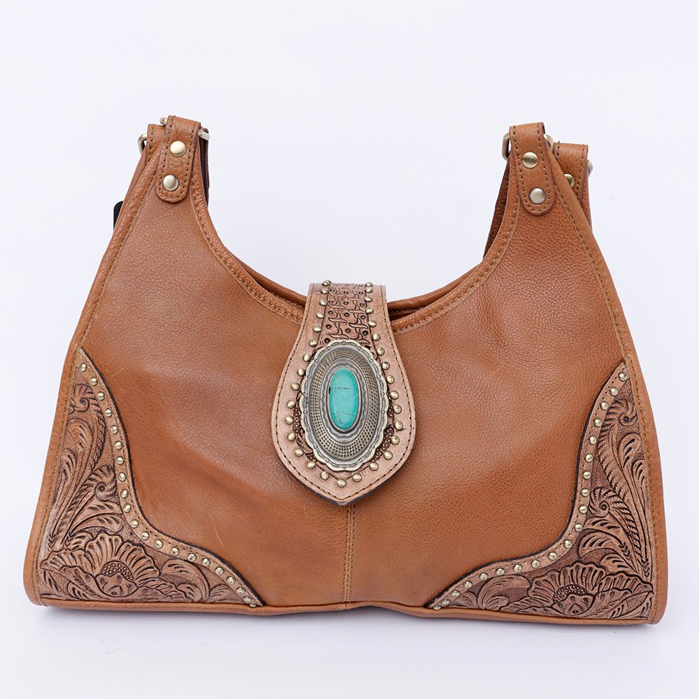 American Darling Hand Tooled Genuine Leather Women Bag Western Handbag Purse