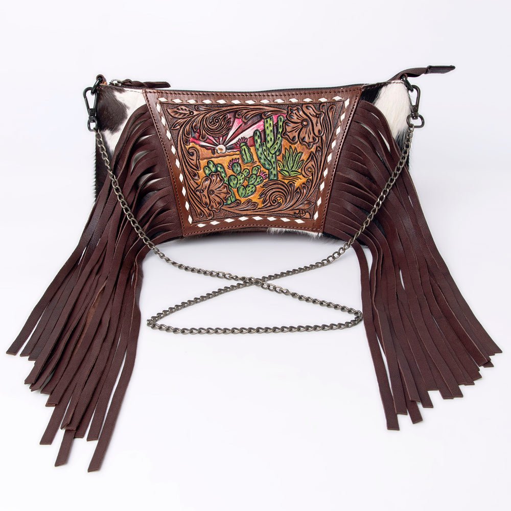 American Darling Cross Body I Hand Tooled Hair-On Genuine Leather Women Bag Western Handbag Purse