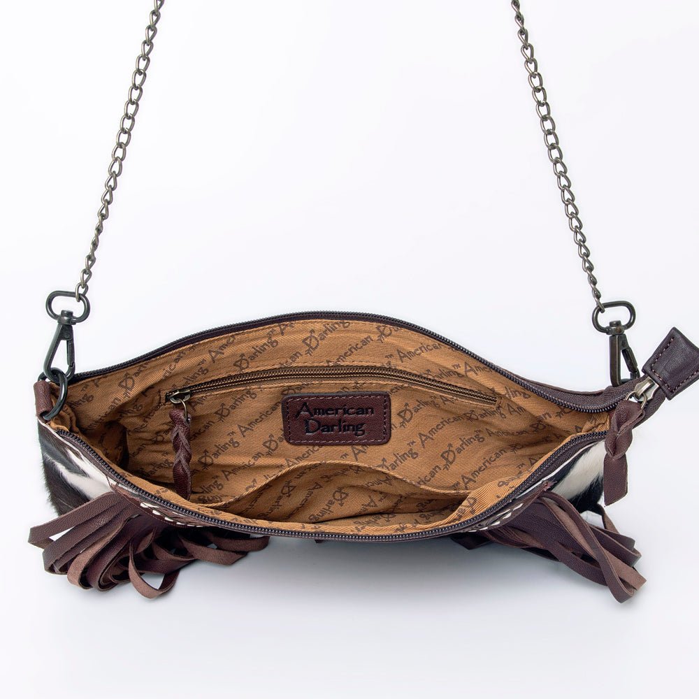 American Darling Cross Body I Hand Tooled Hair-On Genuine Leather Women Bag Western Handbag Purse