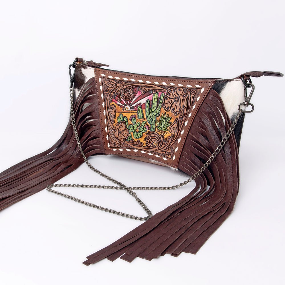 American Darling Cross Body I Hand Tooled Hair-On Genuine Leather Women Bag Western Handbag Purse
